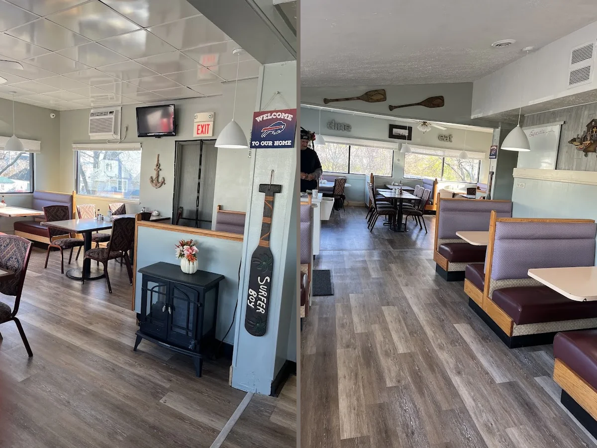 Cozy dining space for breakfast and lunch.