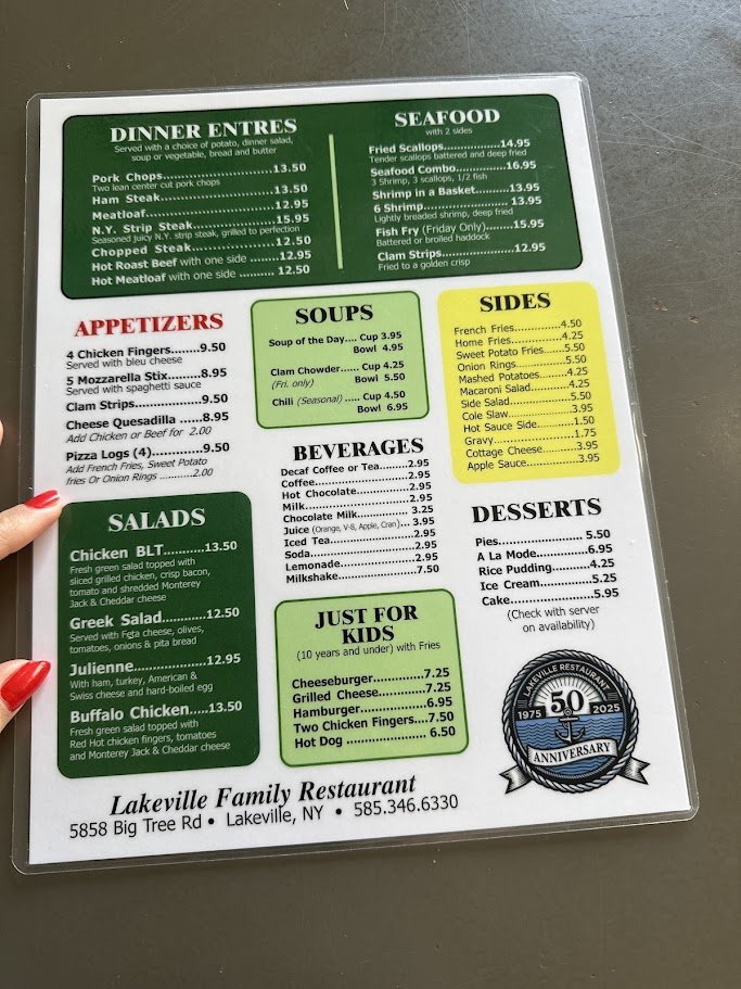 Simple restaurant seating in Lakeville.