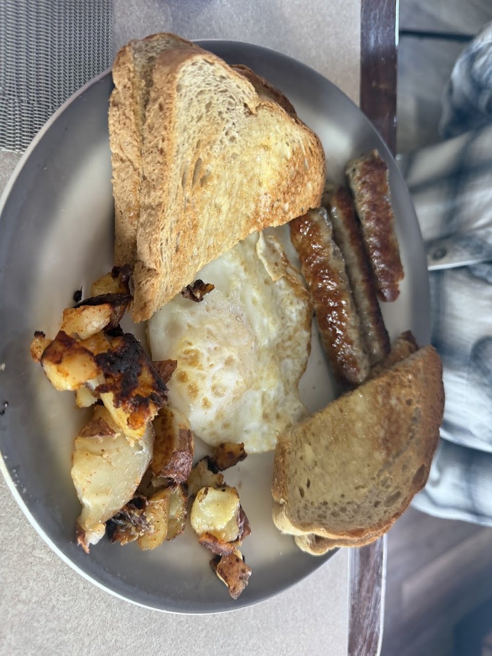 Breakfast Plate with Toast Eggs